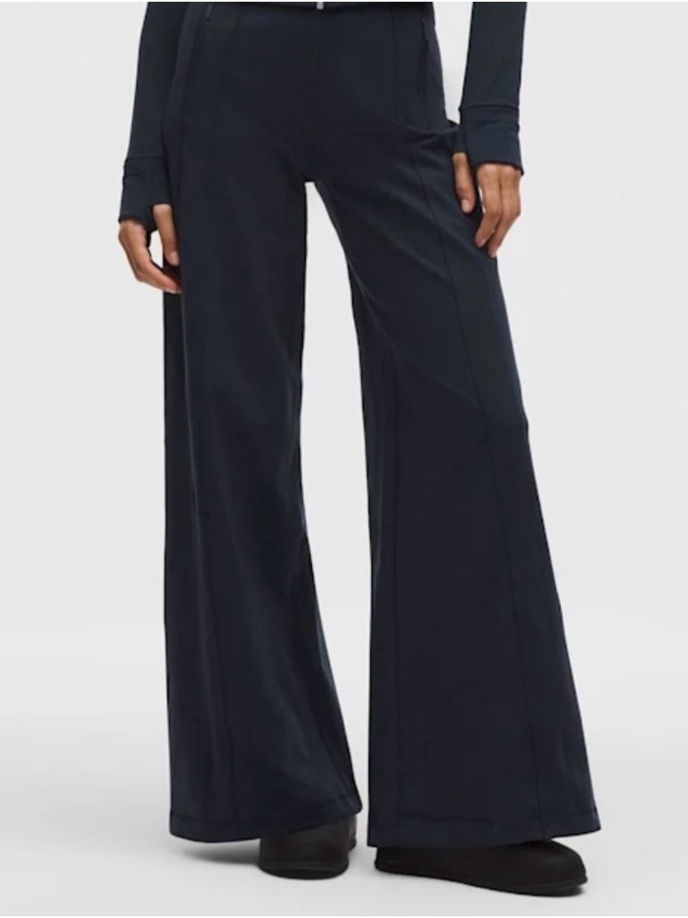 lululemon athletica Wide-Leg Black Lounge Pants